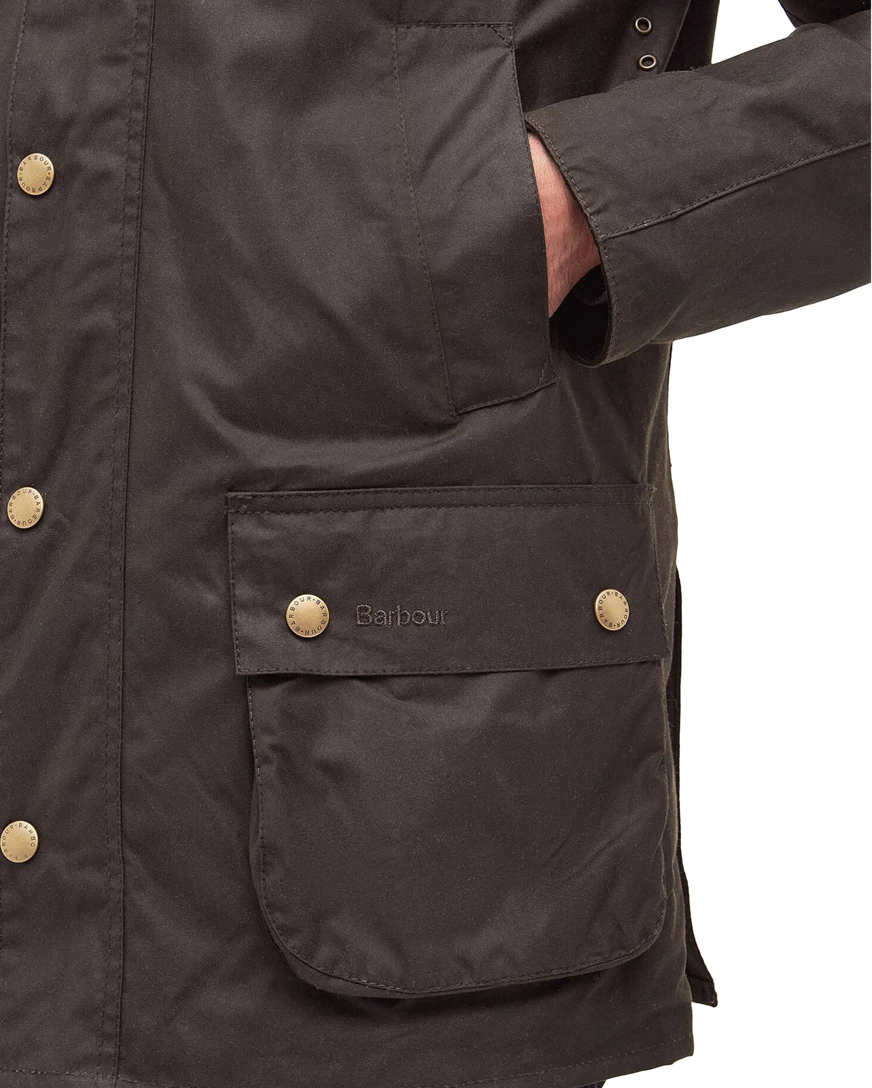 Ashby Wax Jacket Olive - Image 4