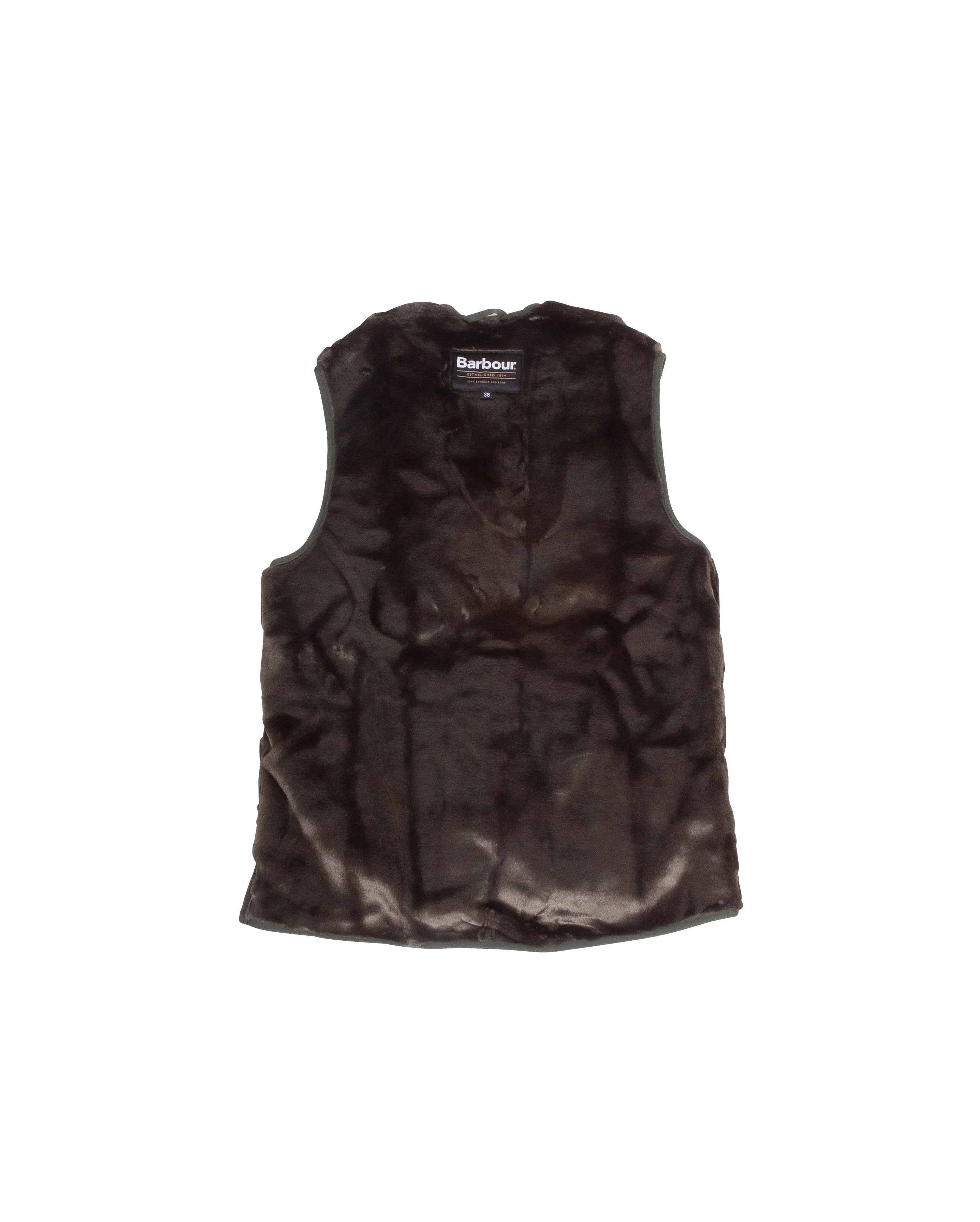 Warm Pile Waistcoat Zip In Liner Sage - Image 5