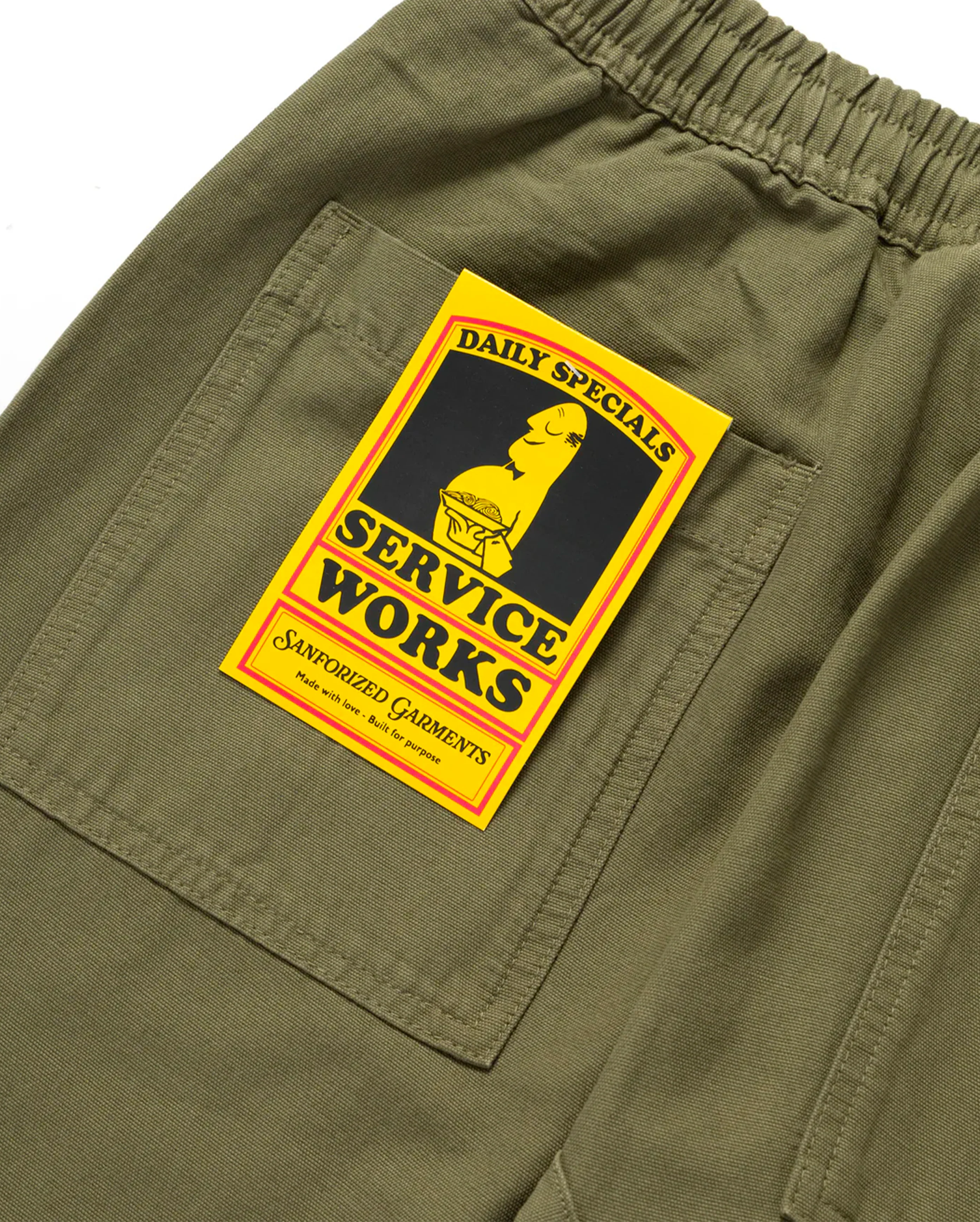 Canvas Chef Pant Olive - Image 4