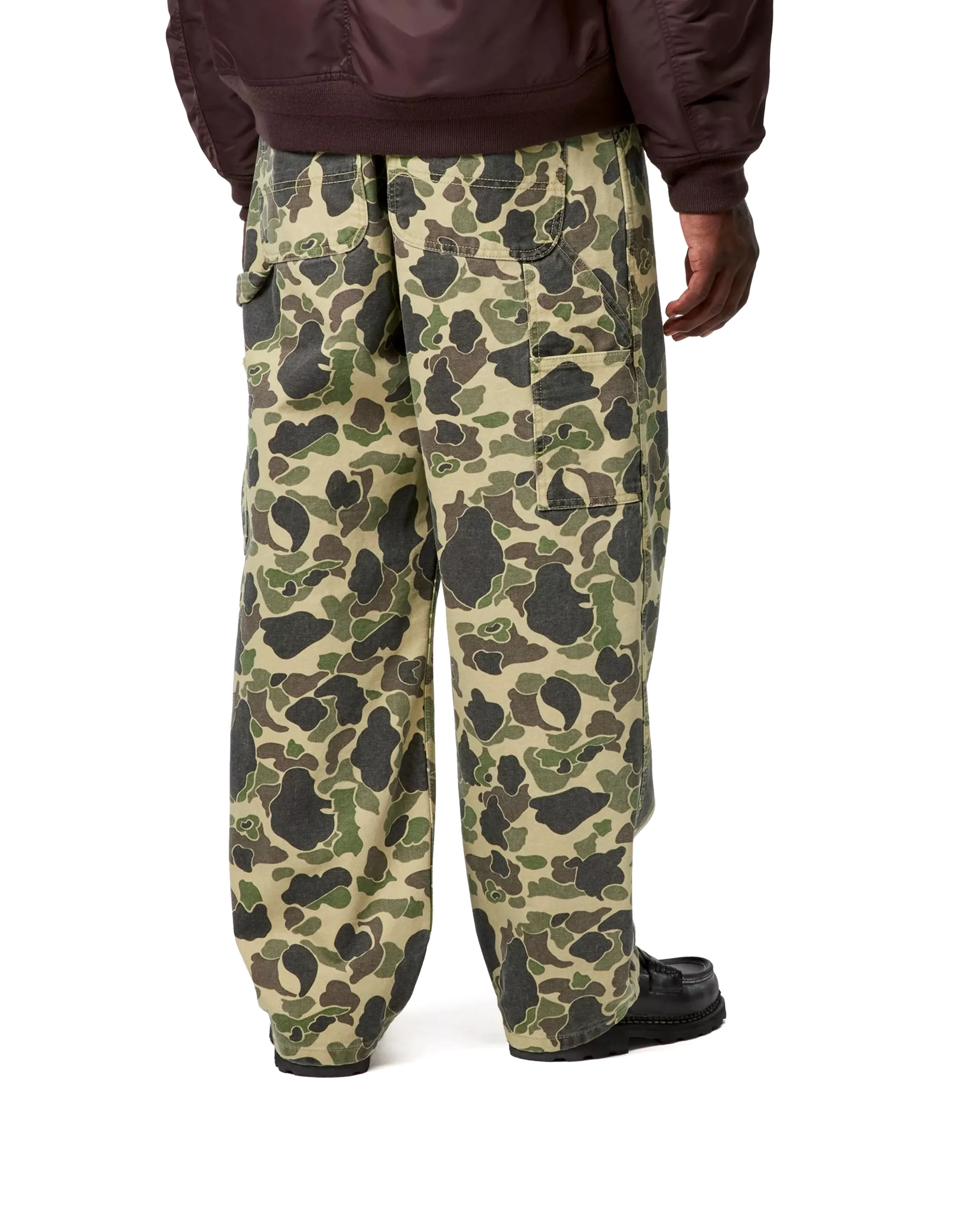 Duck Single Knee Pant Camo Duck Green Stone washed - Image 3