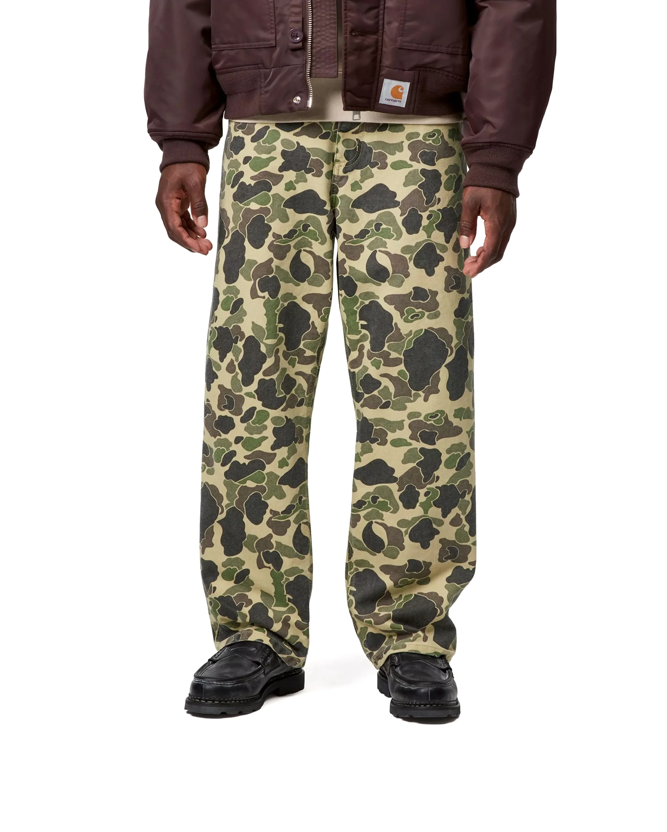 Duck Single Knee Pant Camo Duck Green Stone washed - Image 4