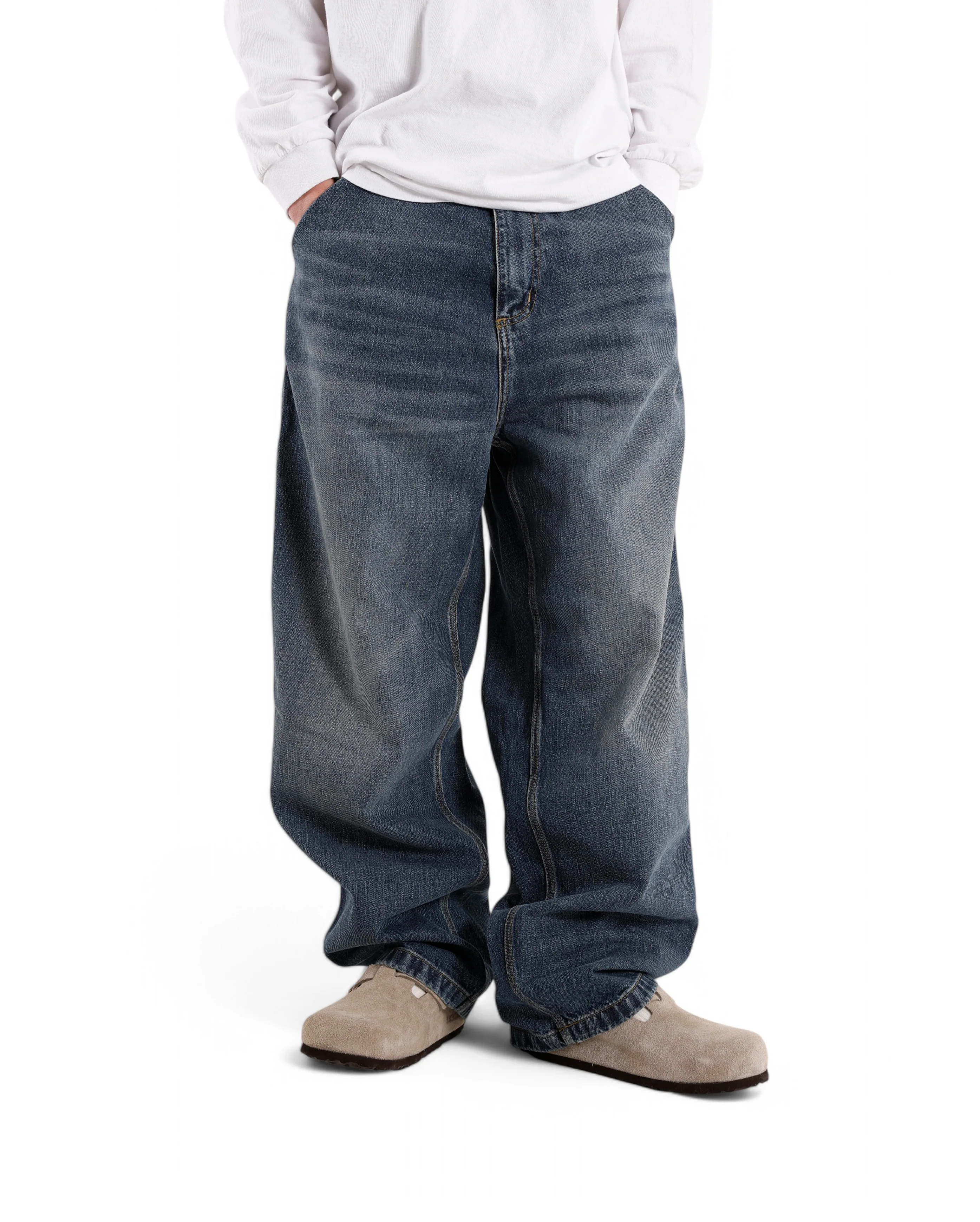 OG Single Knee Pant Blue Dark Used Wash - Image 2