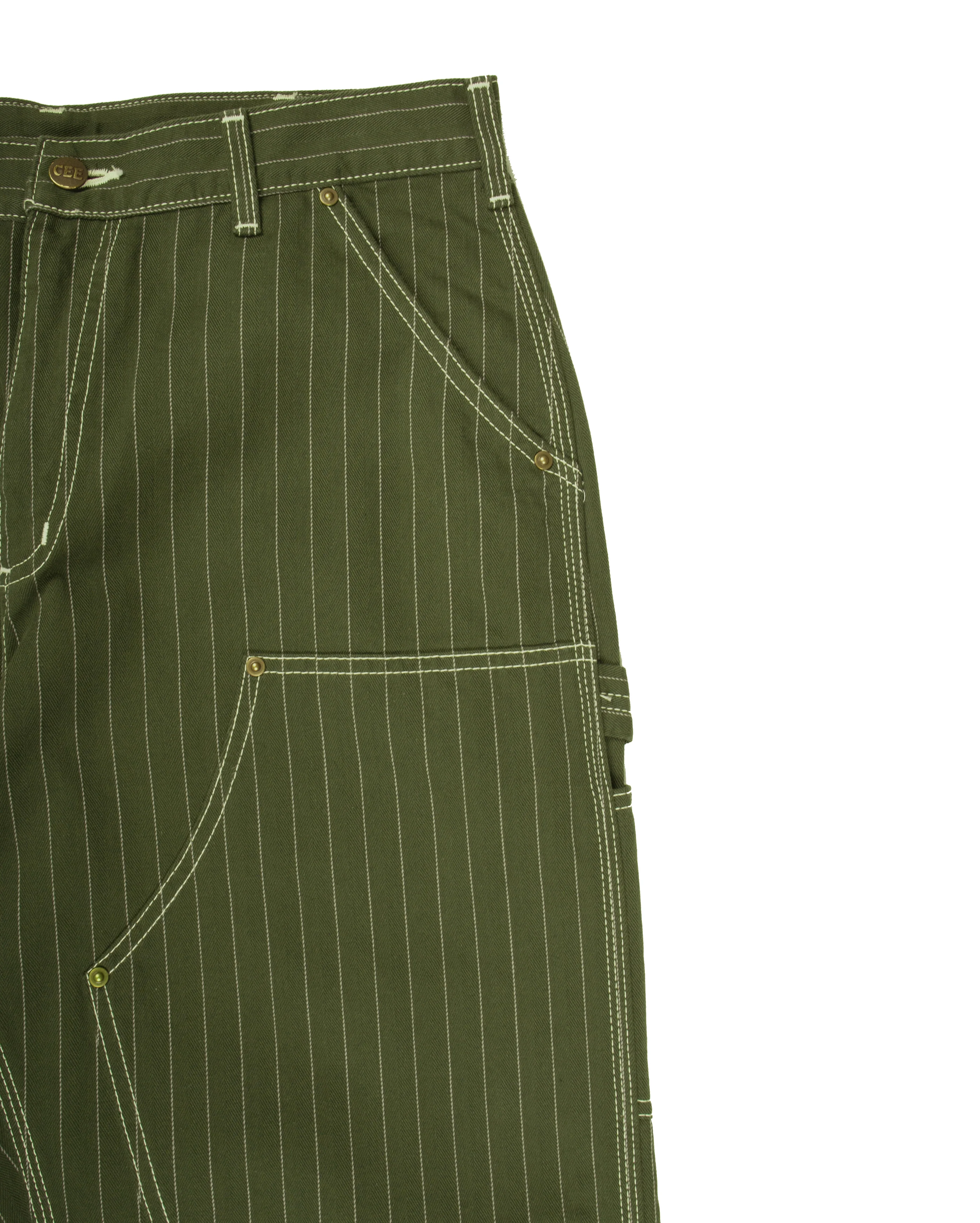 Double Knee Pants Dark Green - Image 3