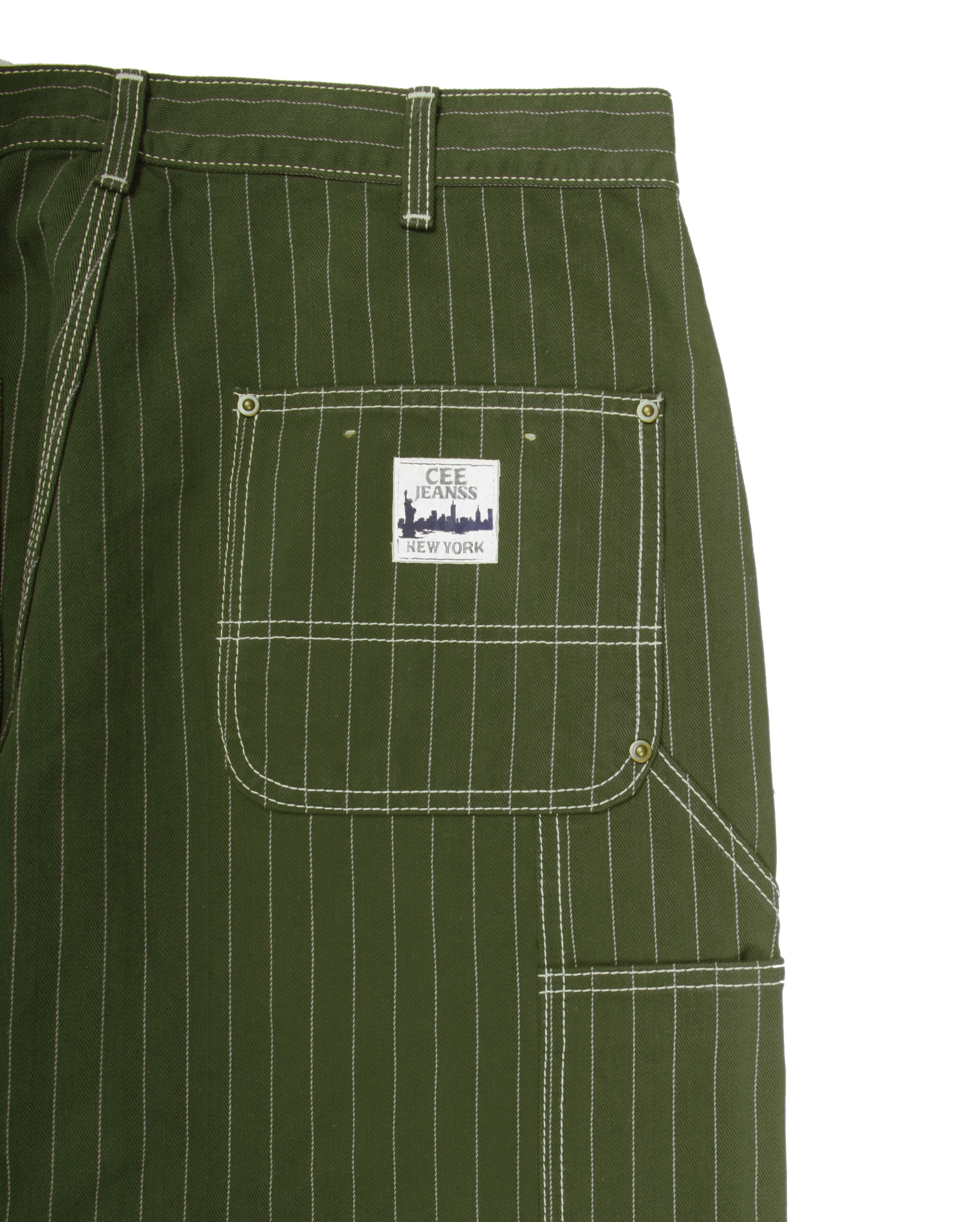 Double Knee Pants Dark Green - Image 5
