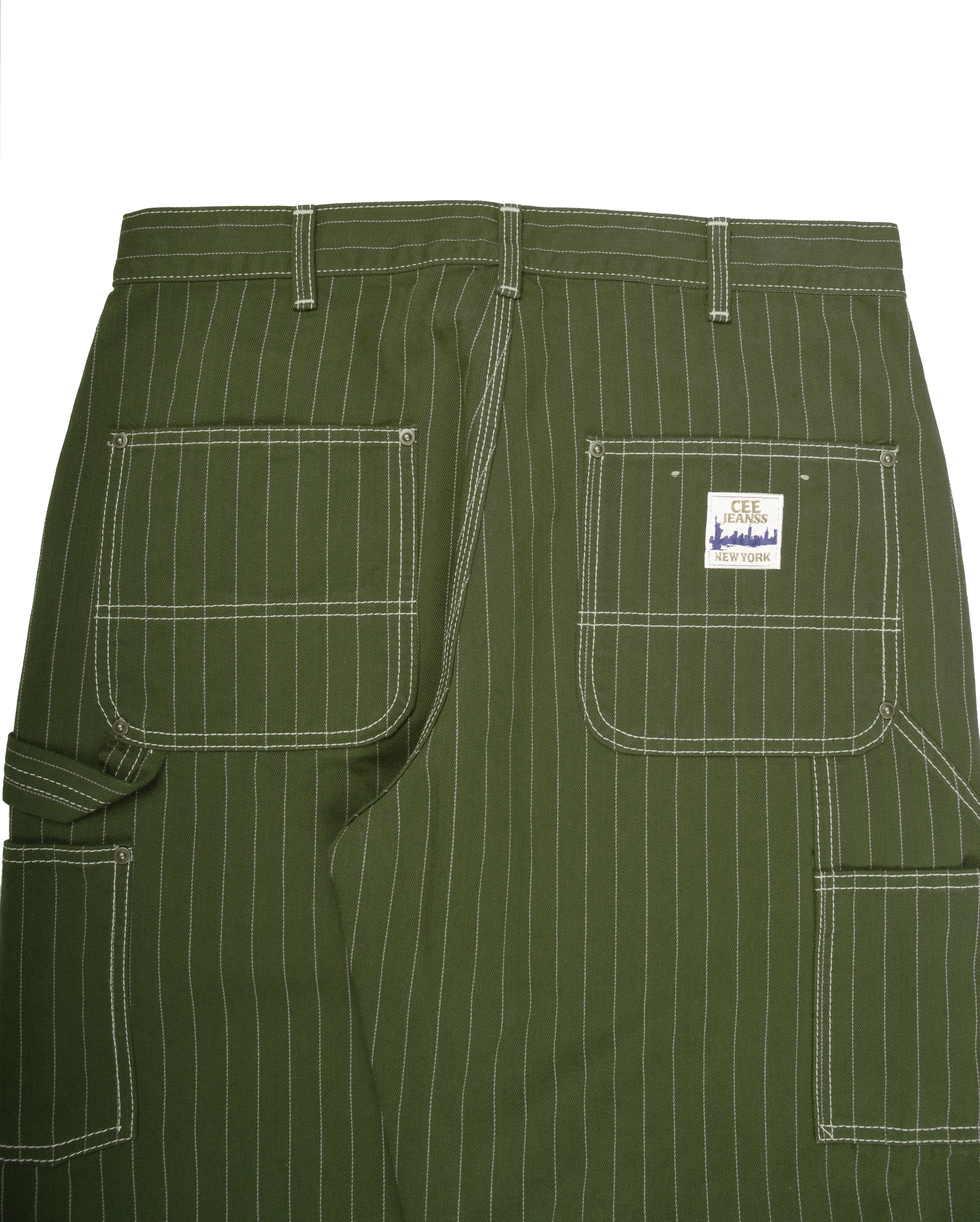 Double Knee Pants Dark Green - Image 6