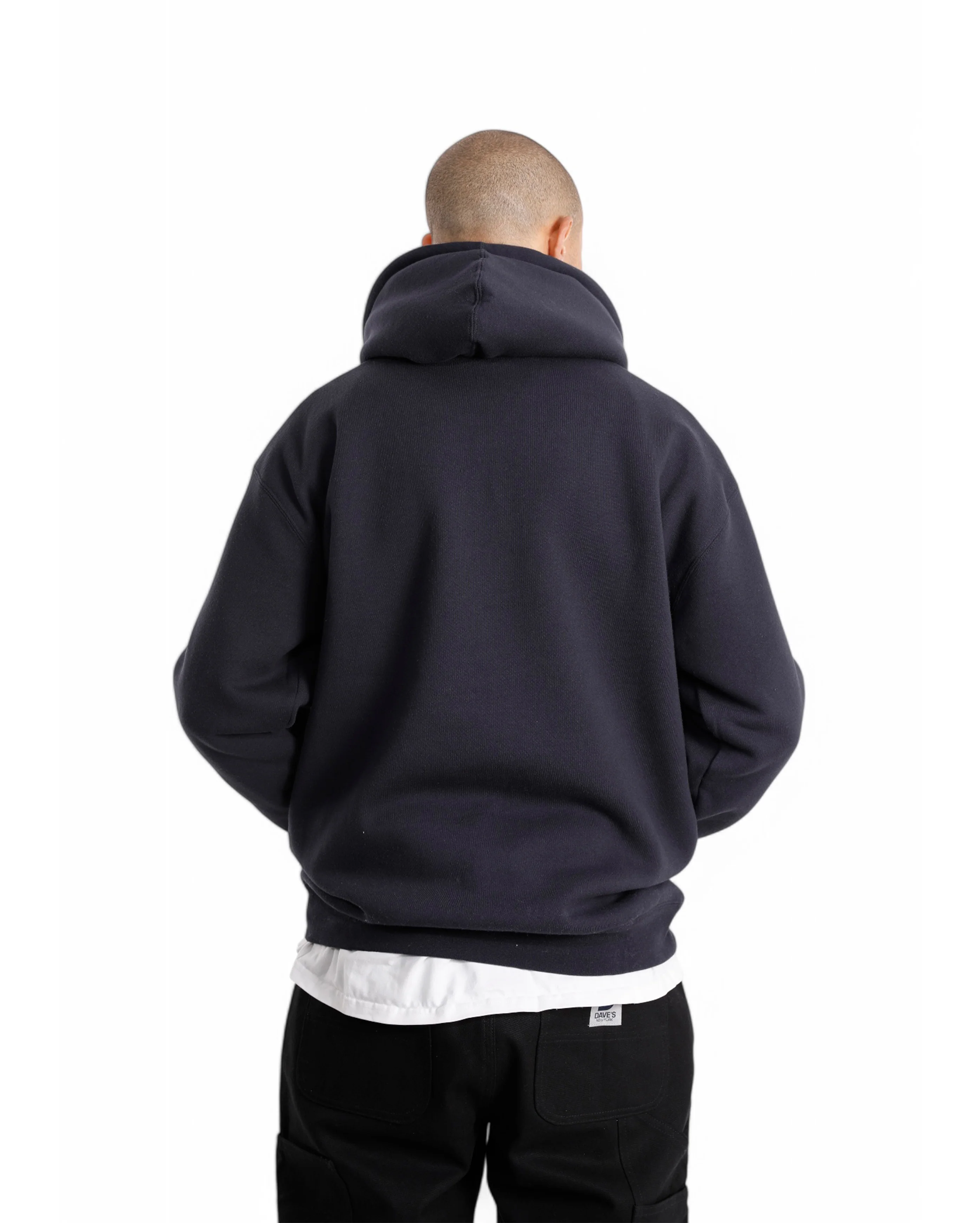 Vintage Logo Hooded Sweat Navy - Image 2