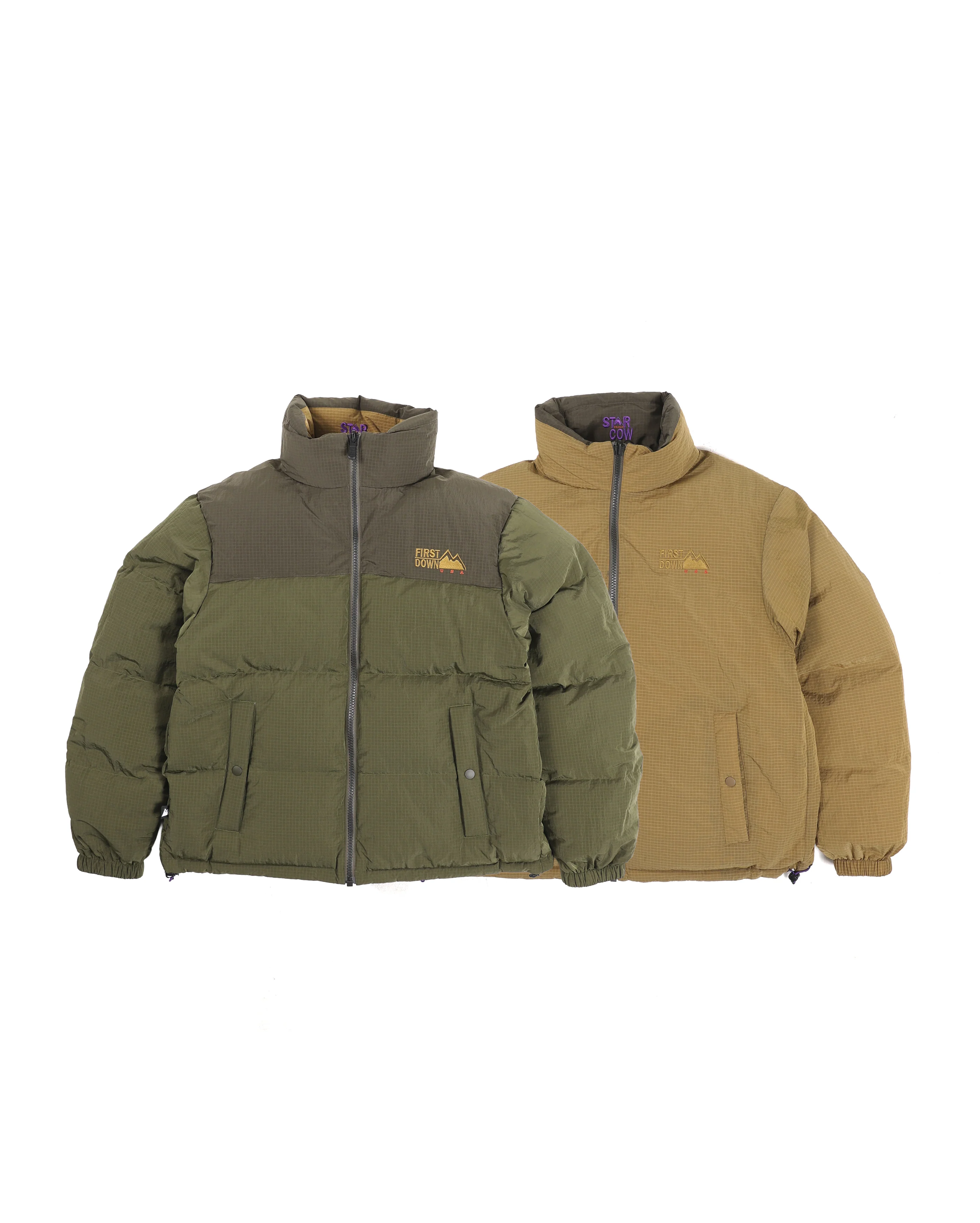 X Starcow Reversible Bubble Down Jacket Ripstop
