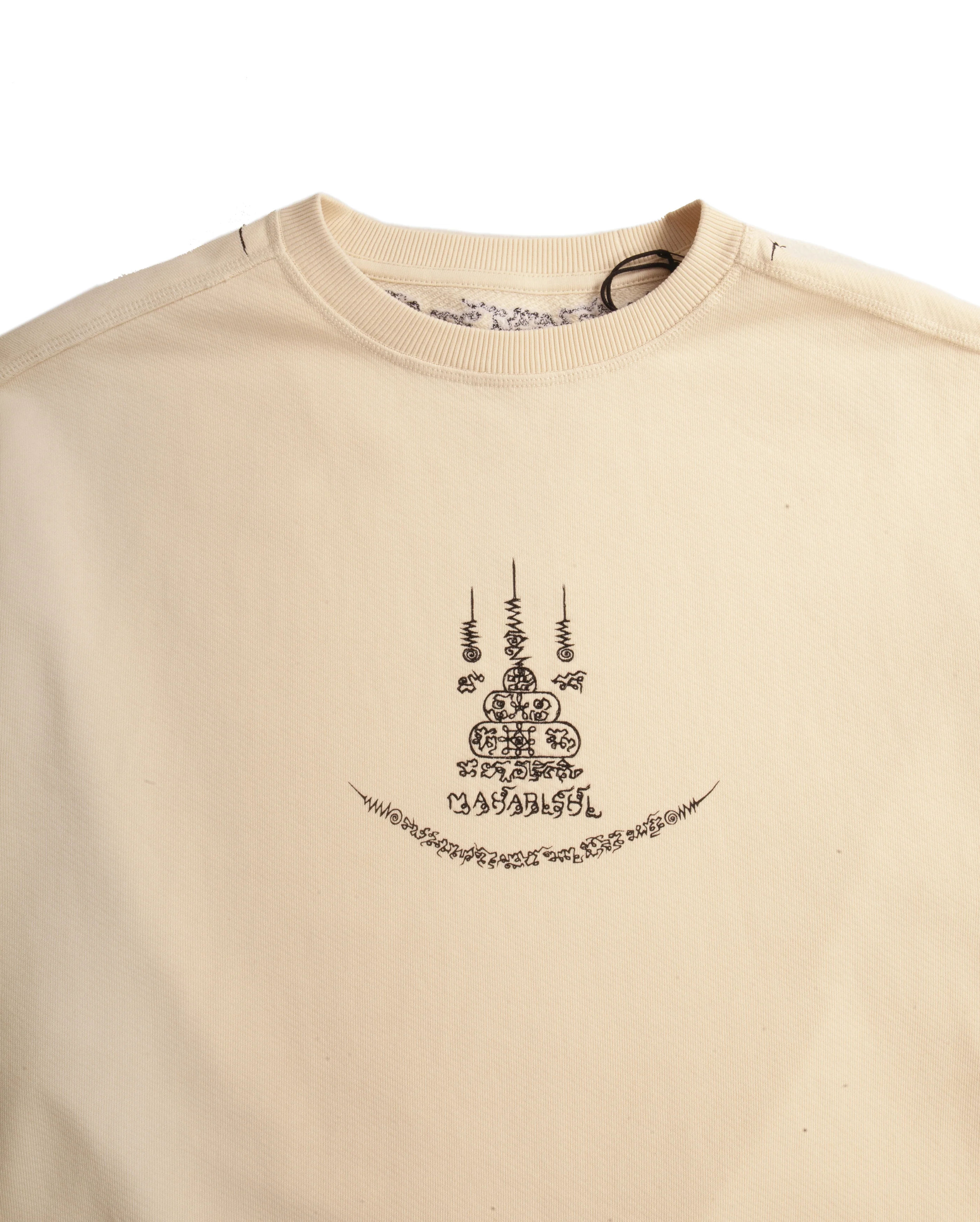 Sak Yant Organic Crew Sweat Ecru - Image 2