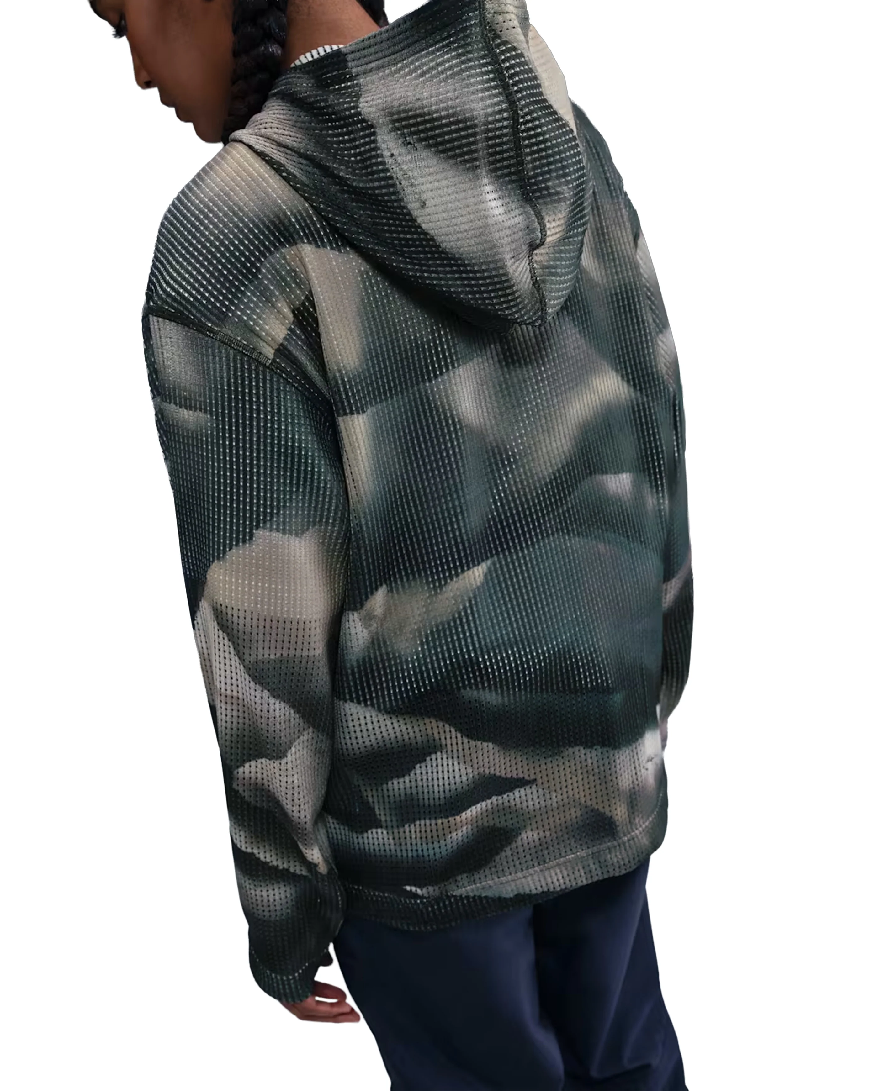 x Stussy Ghillie Allover Print Hoodie Multi-Color Anthracite - Image 2