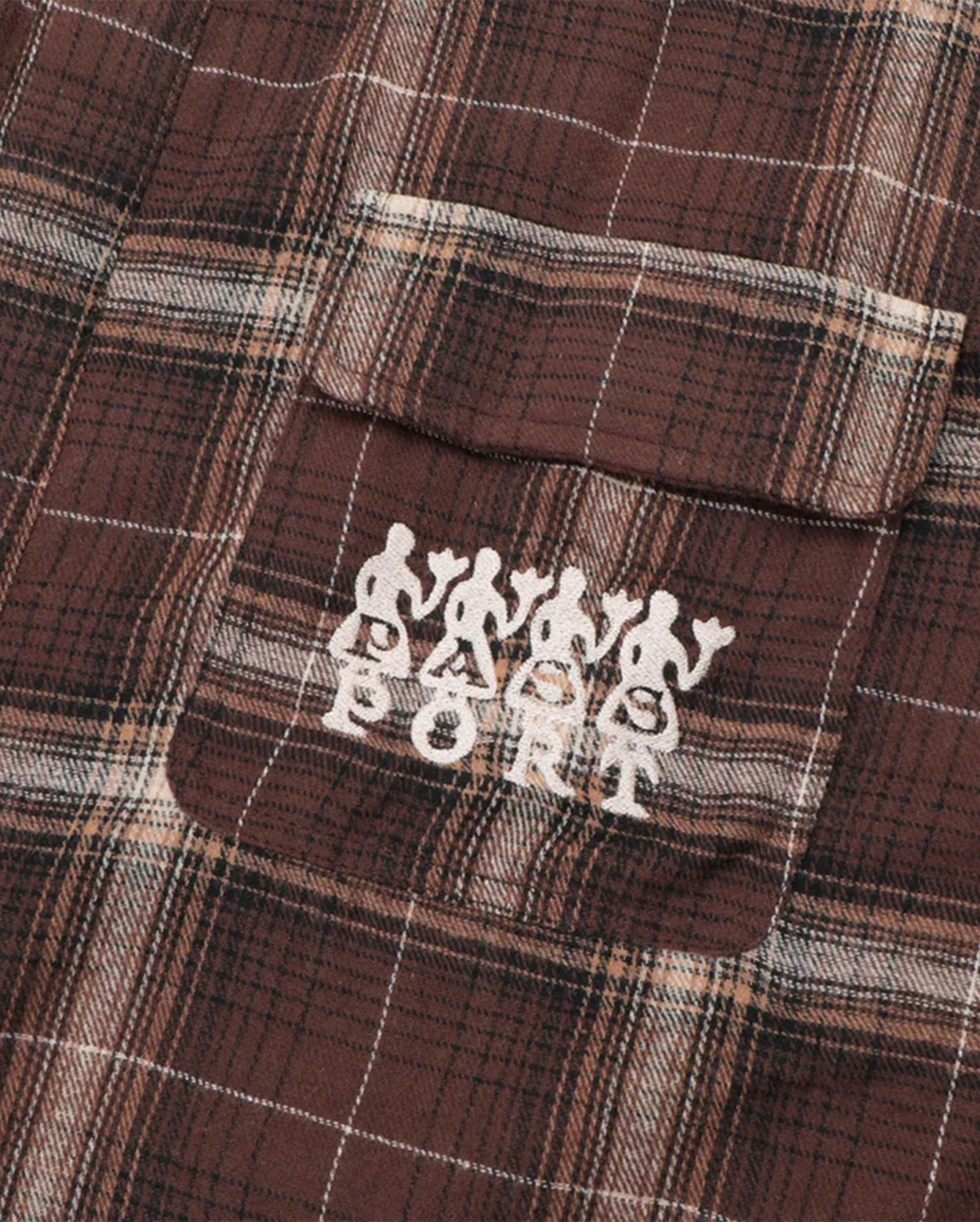 4 Flowers Flannel Vineyard Shirt Brown - Image 2
