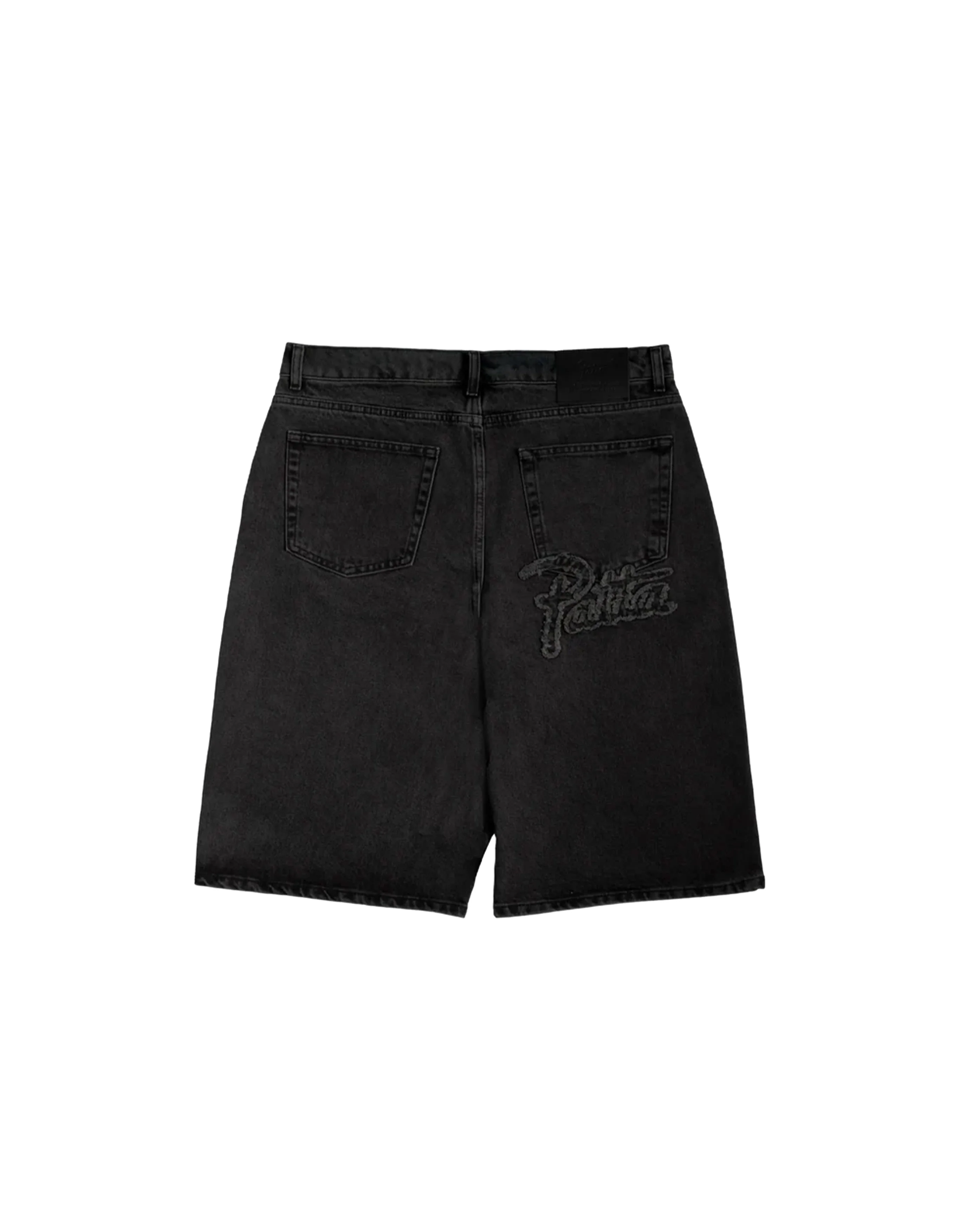 Whiskers Denim Shorts Black