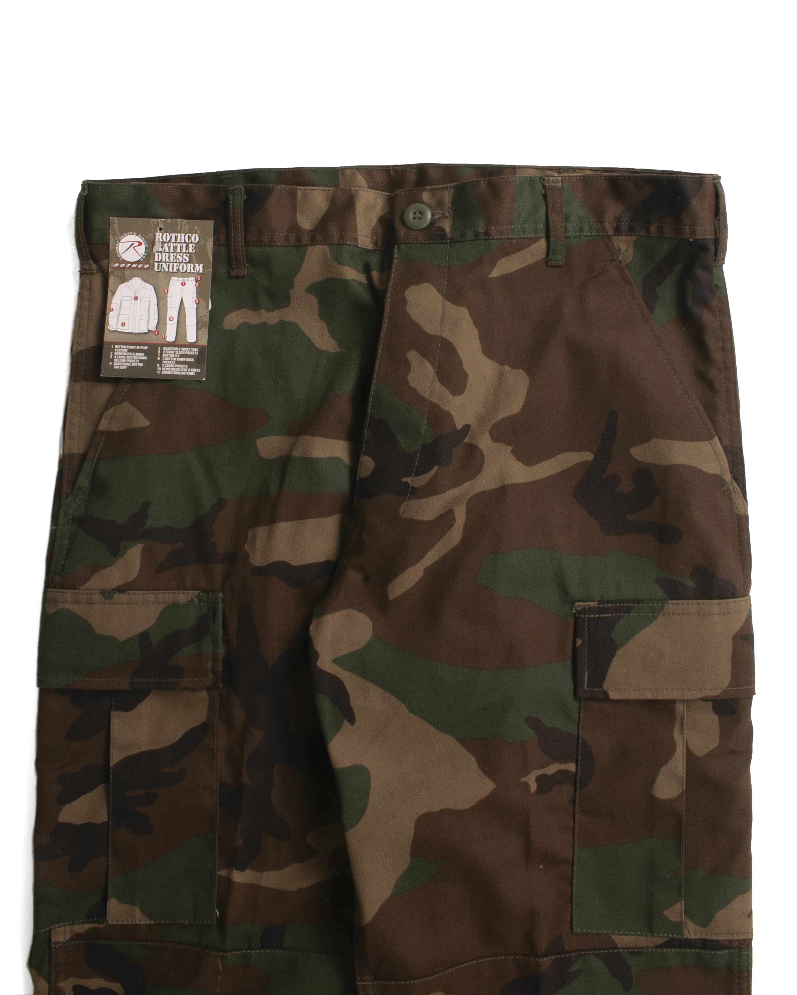 Tactical BDU Pants Woodland Camo - Image 2