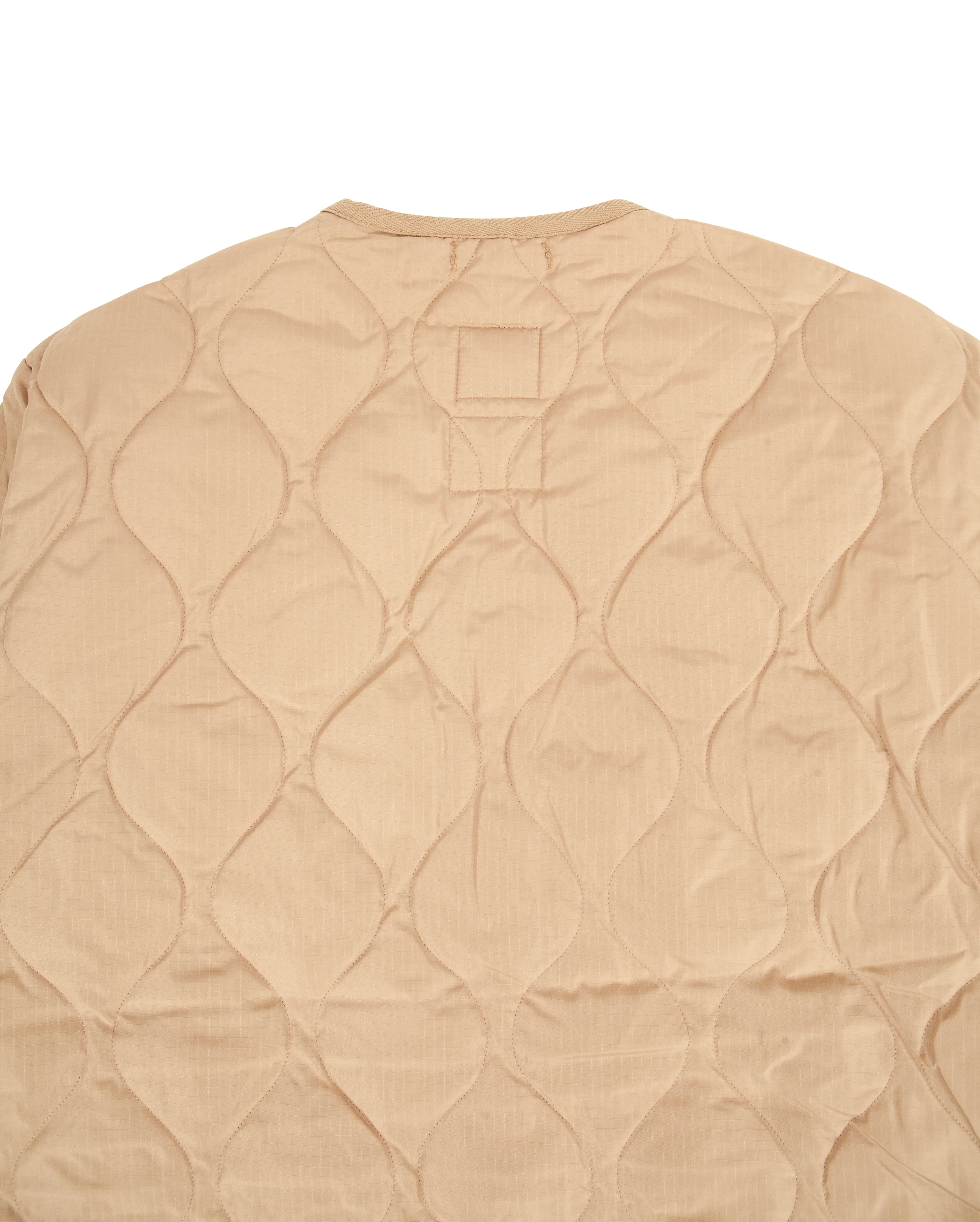 Military V Neck Zip Down Coat Coyote - Image 11