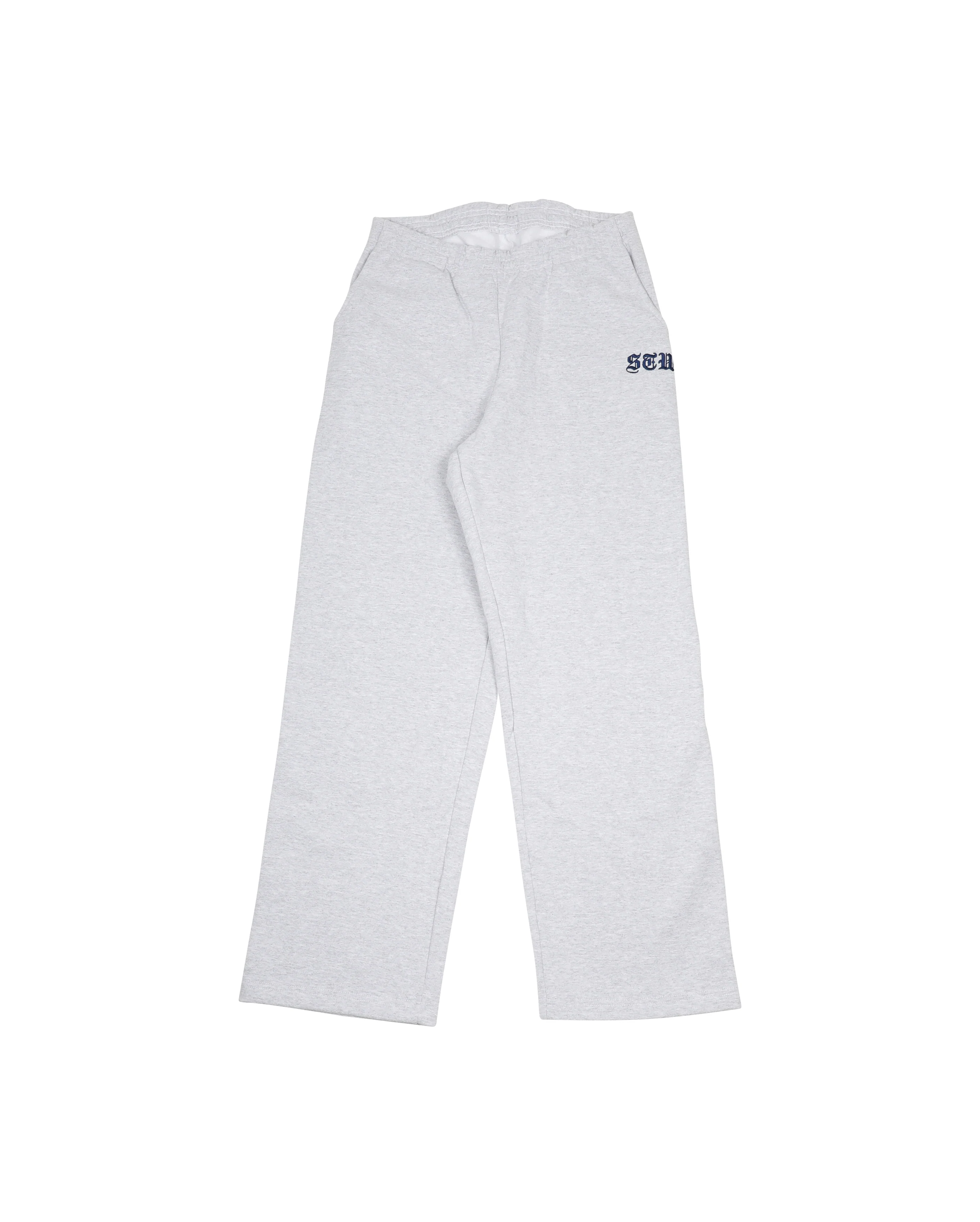 Wide Pant Heather Grey STW Embroidered