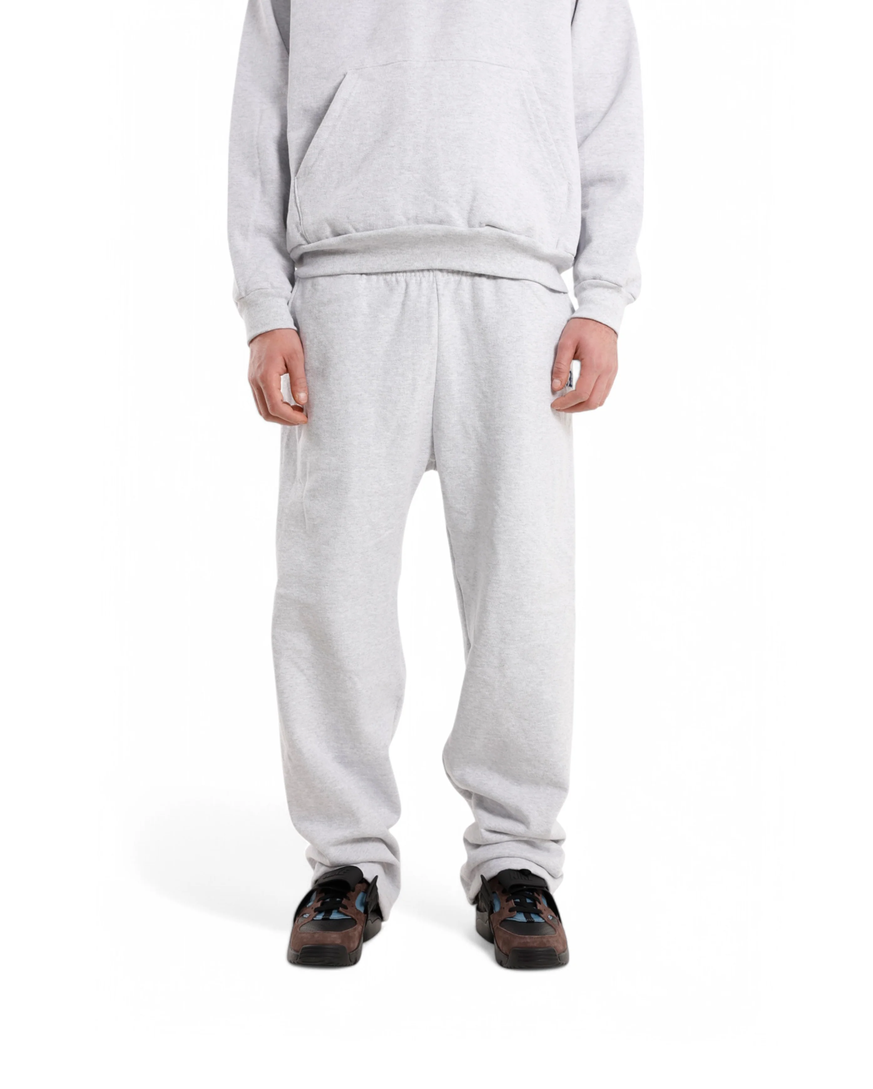 Wide Pant Heather Grey STW Embroidered - Image 2