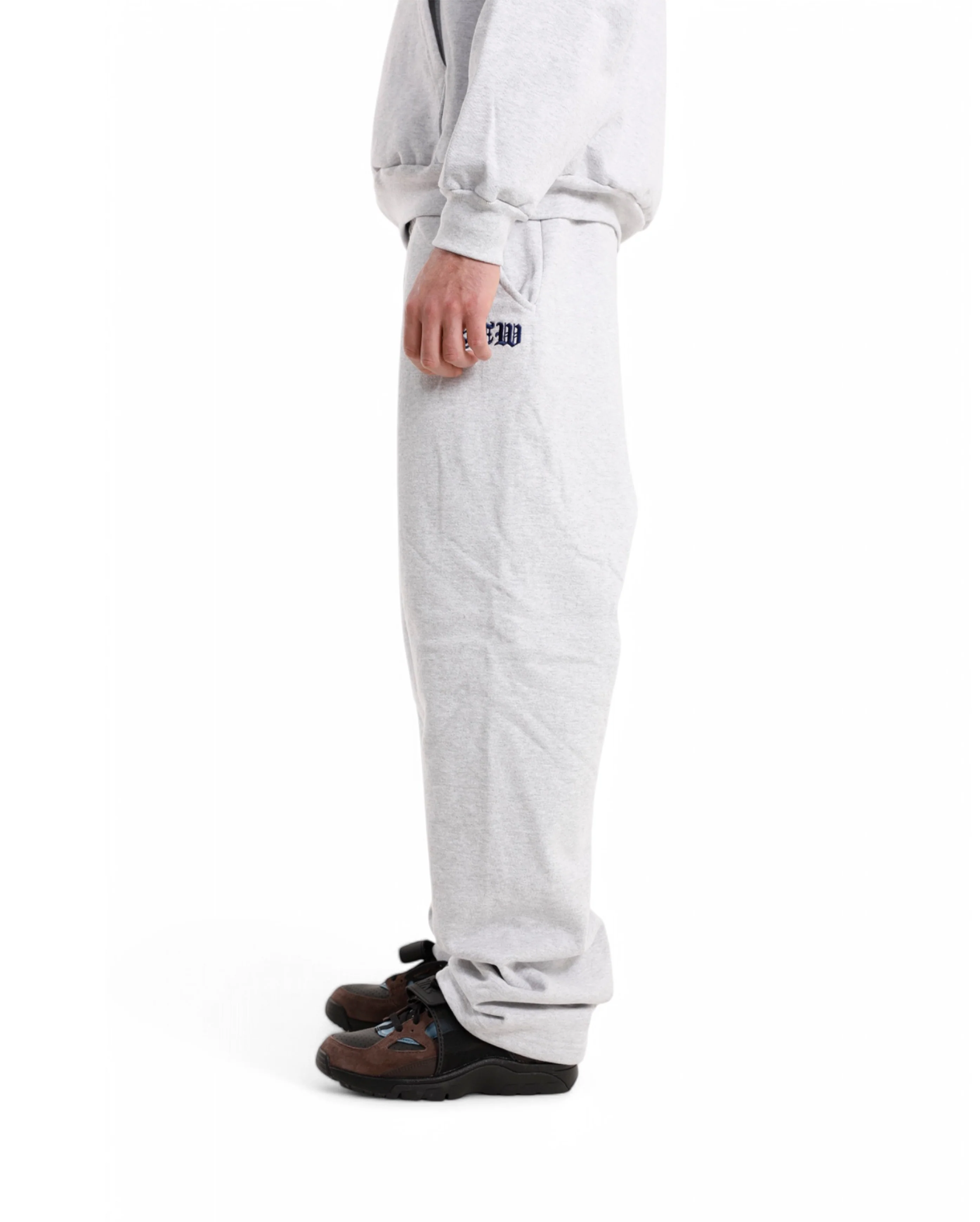 Wide Pant Heather Grey STW Embroidered - Image 3
